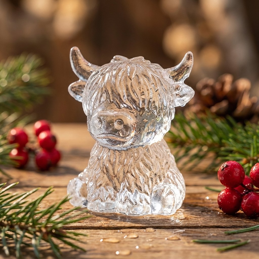 ⏰Last day Promotion🐮 Mini Highland Cow Ice Cube & Dessert Mold 🧊🍪 Cute 3D Ice for Drinks, Parties & Gifts💕