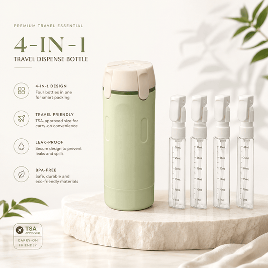 ✨🛩️FLASH SALE/ 4-in-1 Travel Dispenser Bottle/Save Space, Travel Smarter