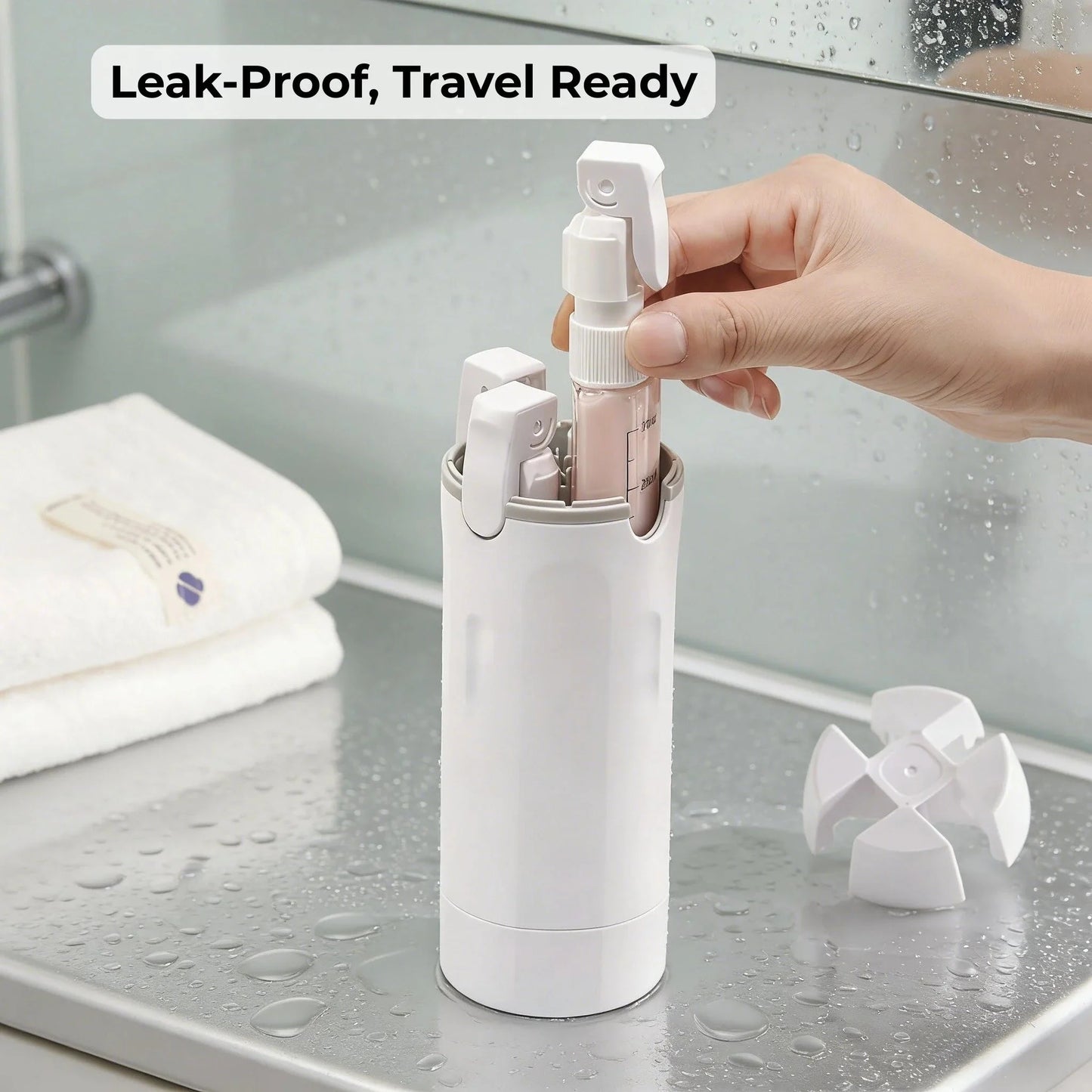 ✨🛩️FLASH SALE/ 4-in-1 Travel Dispenser Bottle/Save Space, Travel Smarter