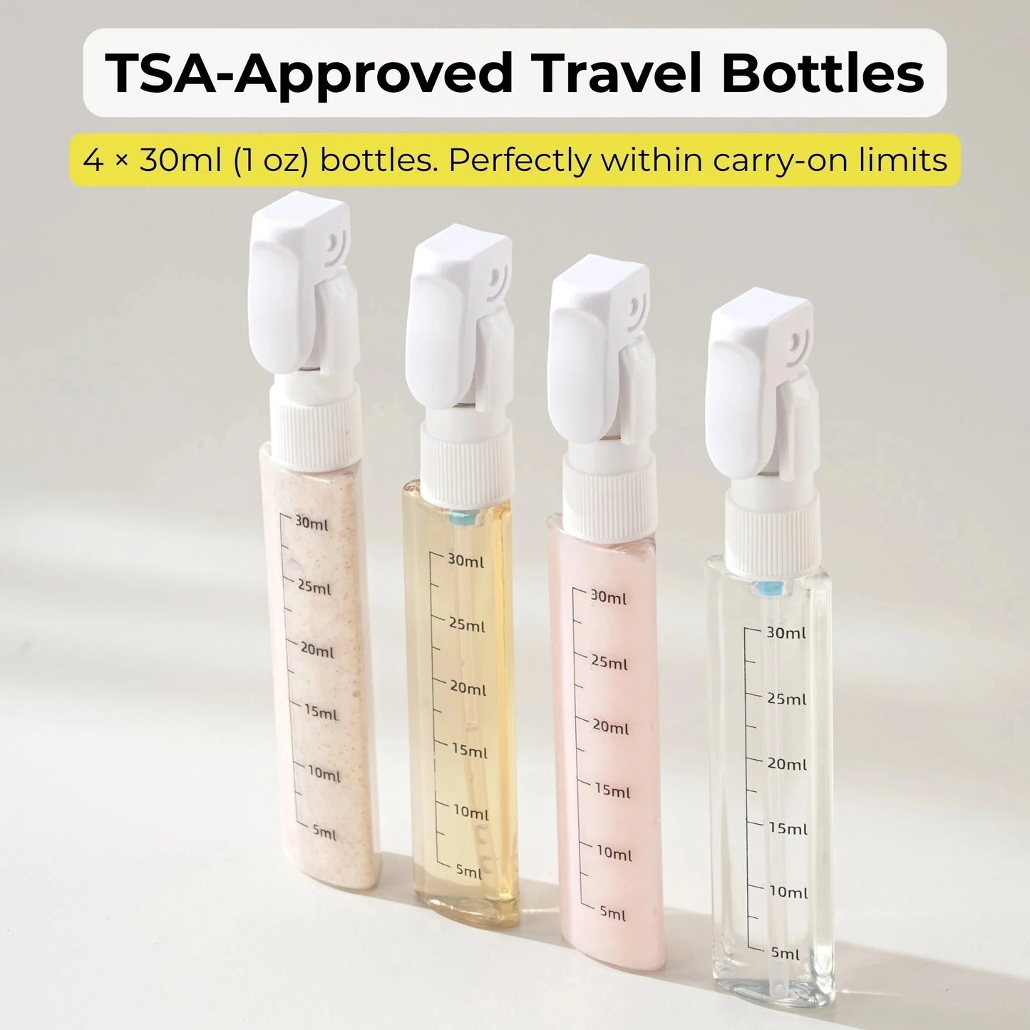 ✨🛩️FLASH SALE/ 4-in-1 Travel Dispenser Bottle/Save Space, Travel Smarter
