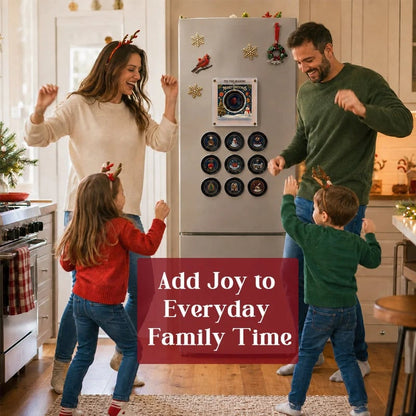 🎅 Interactive Christmas Music Fridge Magnet: Plays 9 Classic Songs for Festive Kitchen Decor! 🎵✨