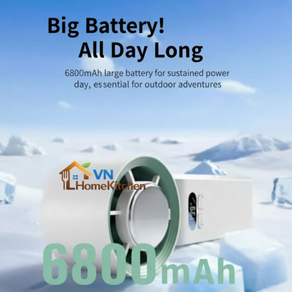 Upgraded Handheld Portable Turbo Fan with Ice Cooler & Variable Speed