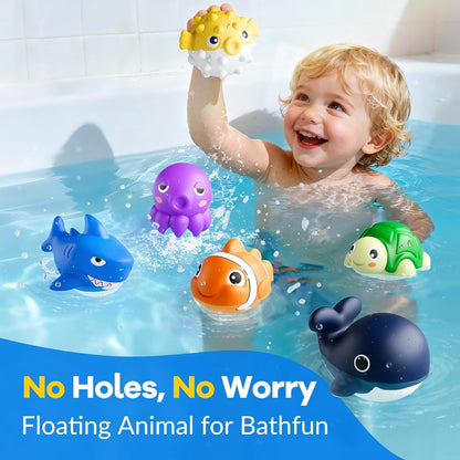 Kids Pool Diving Toys Play Set with Fish Box Floating Animals