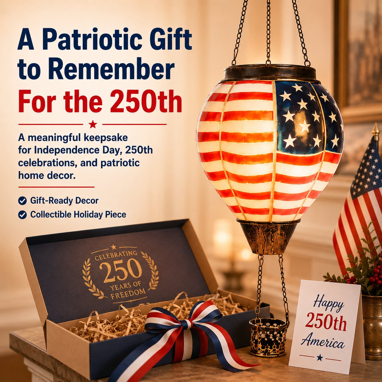 ⏰Last day Promotion🏆75K+ SOLD! 🔥250th Anniversary Solar Hot Air Balloon Lantern