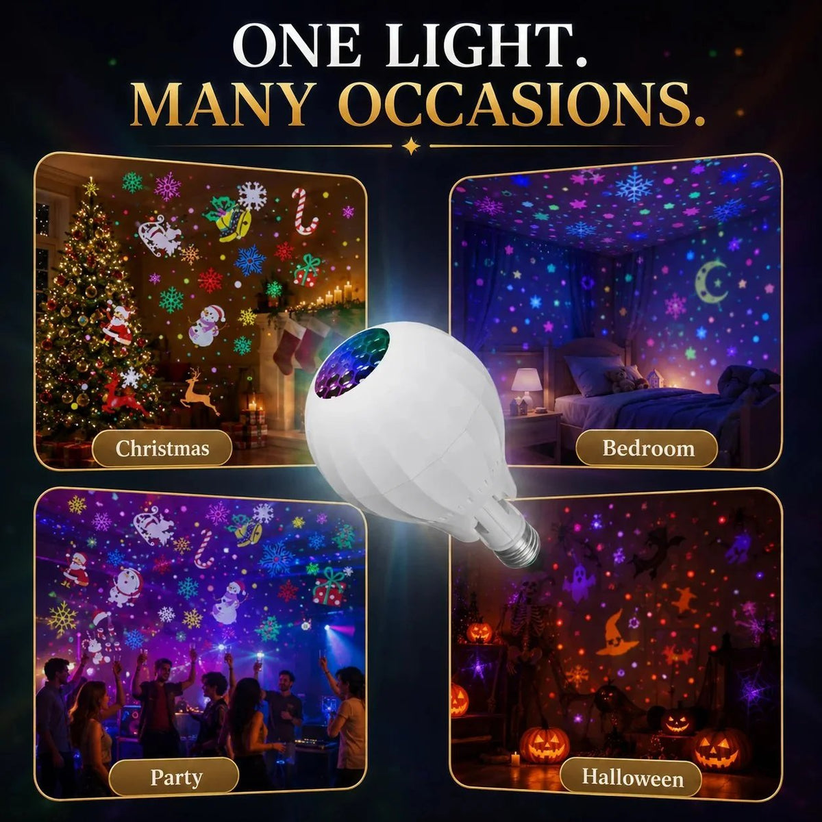 🎄🎅💡Rotating Christmas Projector Bulb