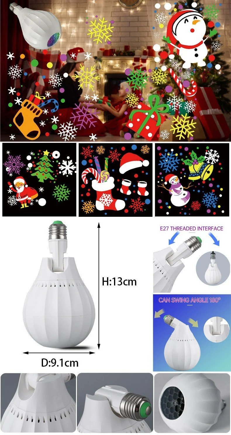 🎄🎅💡Rotating Christmas Projector Bulb