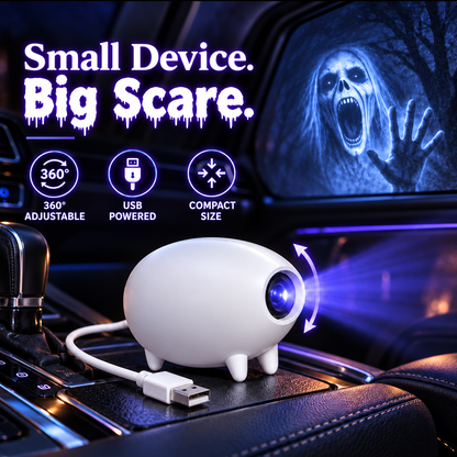 🏅2026 Best Seller🎃 Halloween Window Projector 👻 12 Spooky Films USB Powered Holiday Decor