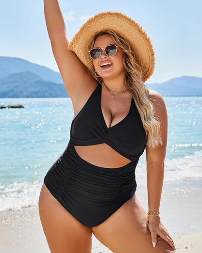 One Piece Swimsuits Push Up Tummy Control Bathing Suits