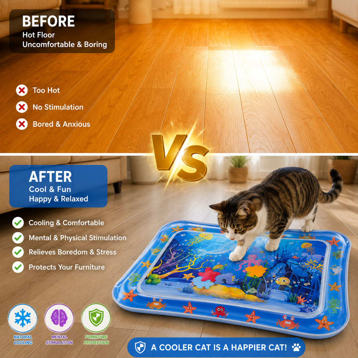 🚀2026 Hot Sale❄️Pet Water Sensory Mat❄️