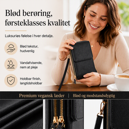 ✨ Compact Crossbody Phone Wallet – Multi-Zip Everyday Bag
