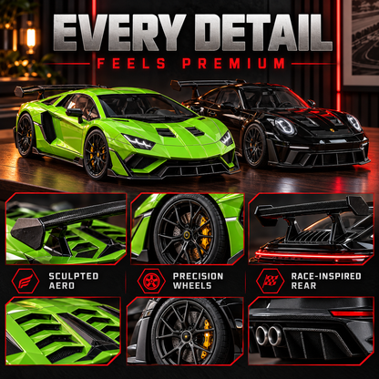 🏎️💨 Sports Car Model with Exhaust Mist Effect – Gift for Car Lovers