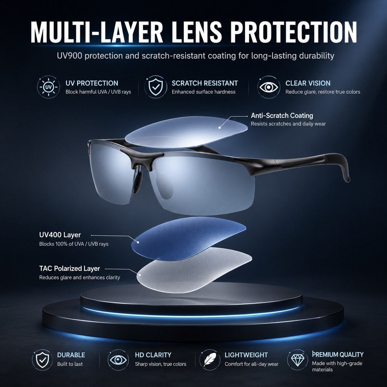 🚀2026 Hot Sale✨New-Photochromic Sunglasses with Anti-glare Polarized Lens