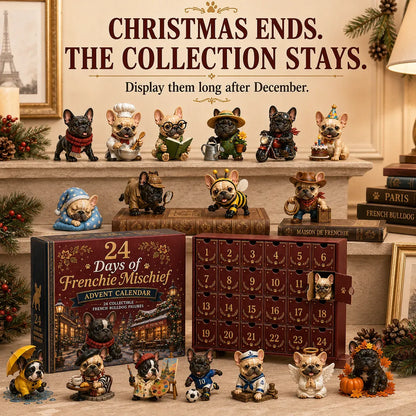 ⌛ Last Day 49% OFF — 🐶 24-Day French Bulldog Christmas Advent Calendar | 24 Unique Collectible Frenchie Characters with Different Outfits, Personalities & Daily Holiday Surprises 🎄 ✨