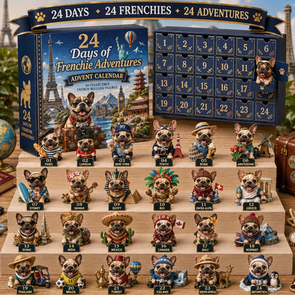 ⌛ Last Day 49% OFF — 🐶 24-Day French Bulldog Christmas Advent Calendar | 24 Unique Collectible Frenchie Characters with Different Outfits, Personalities & Daily Holiday Surprises 🎄 ✨