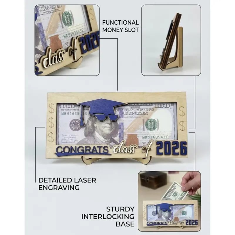 ⏰Ends Today: 50% OFF!👏Class of 2026 Graduation Money Holder – Stylish, Sentimental, Unforgettable
