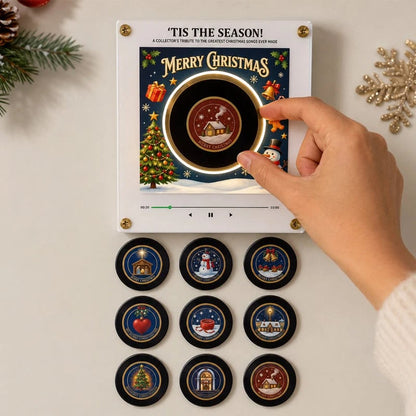 🎅 Interactive Christmas Music Fridge Magnet: Plays 9 Classic Songs for Festive Kitchen Decor! 🎵✨