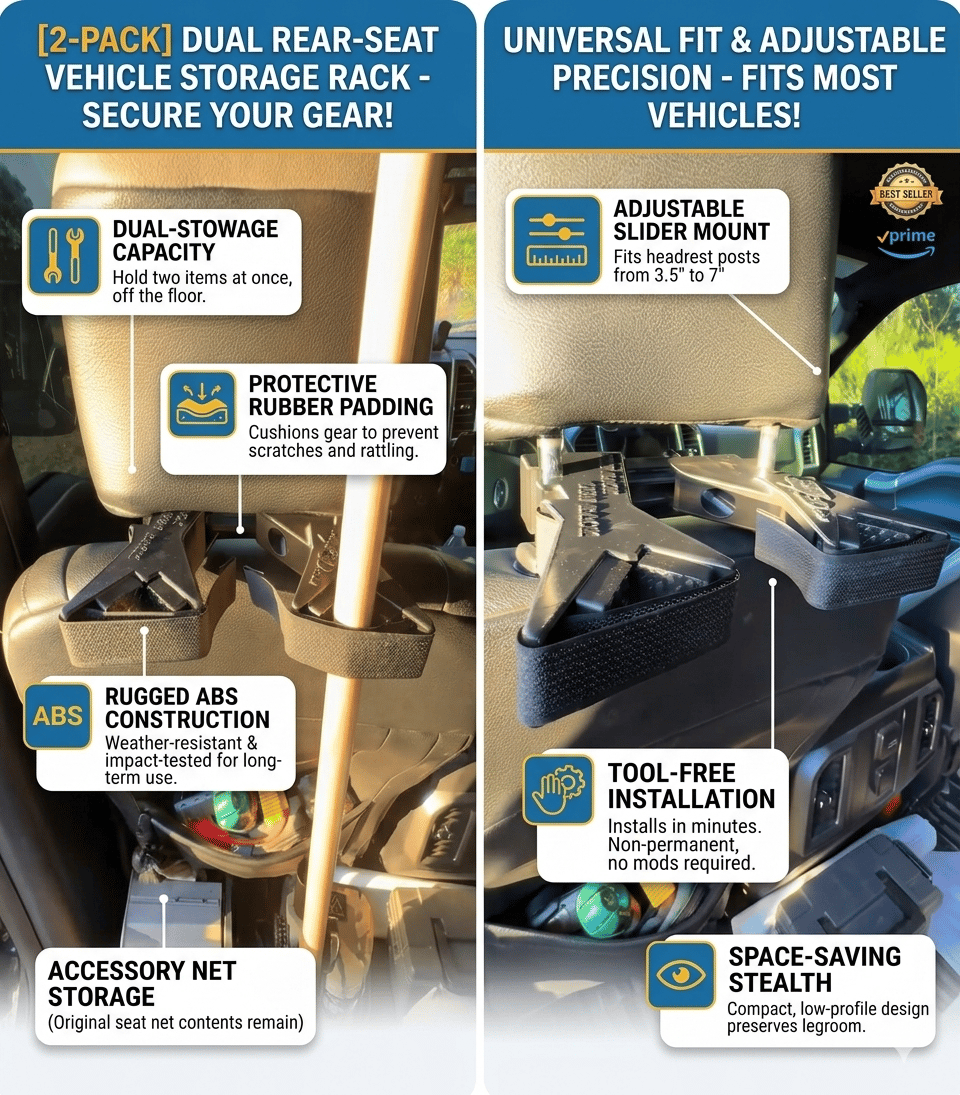 🚗The Ultimate Universal Seat Back supporting structure Rack