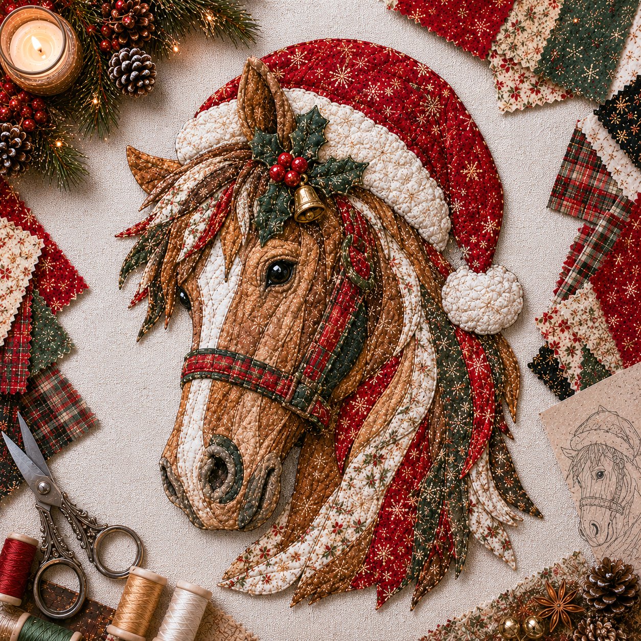 🎅Christmas Patchwork Fabric DIY Decor Kit