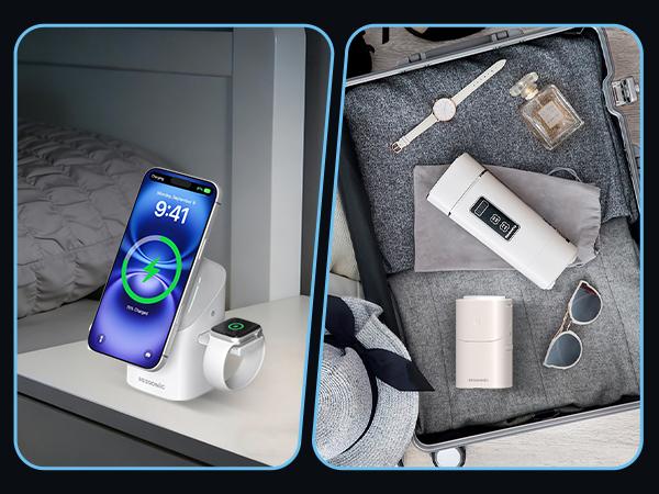⚡ Qi2 Certified 3-in-1 Wireless Charger – 15W Fast Magnetic Stand for iPhone 17/16 & Galaxy Watch – 30W Adapter Included 📱