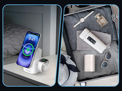 ⚡ Qi2 Certified 3-in-1 Wireless Charger – 15W Fast Magnetic Stand for iPhone 17/16 & Galaxy Watch – 30W Adapter Included 📱