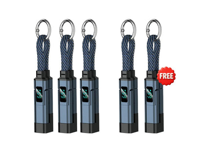 🔥Limited Time SALE 50% OFF🔥4-in-1 Digital Display Keychain Charging Cable