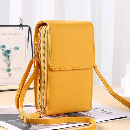 ✨ Compact Crossbody Phone Wallet – Multi-Zip Everyday Bag