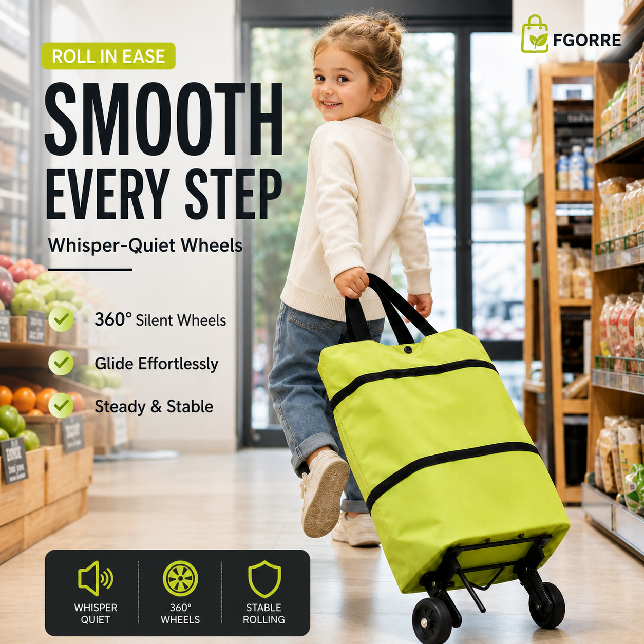 🏆75K+ Sold 🔥2-in-1 Foldable Shopping Cart