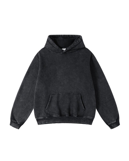 Oversized Unisex Acid Wash Hoodie Pullover