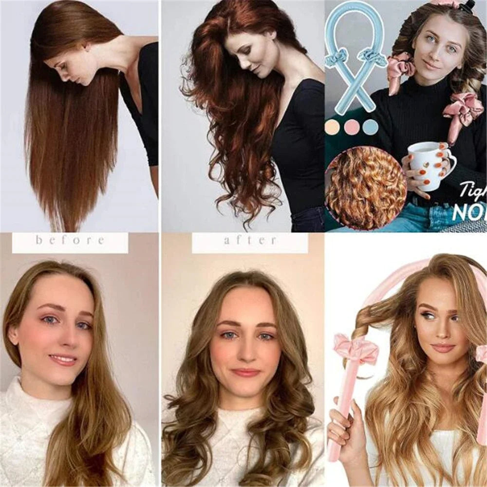 🏅🎁Buy 3 Get 20% Off🔥Heatless Curling Rod Headband👩Get Natural, Voluminous Curls While You Sleep 😍