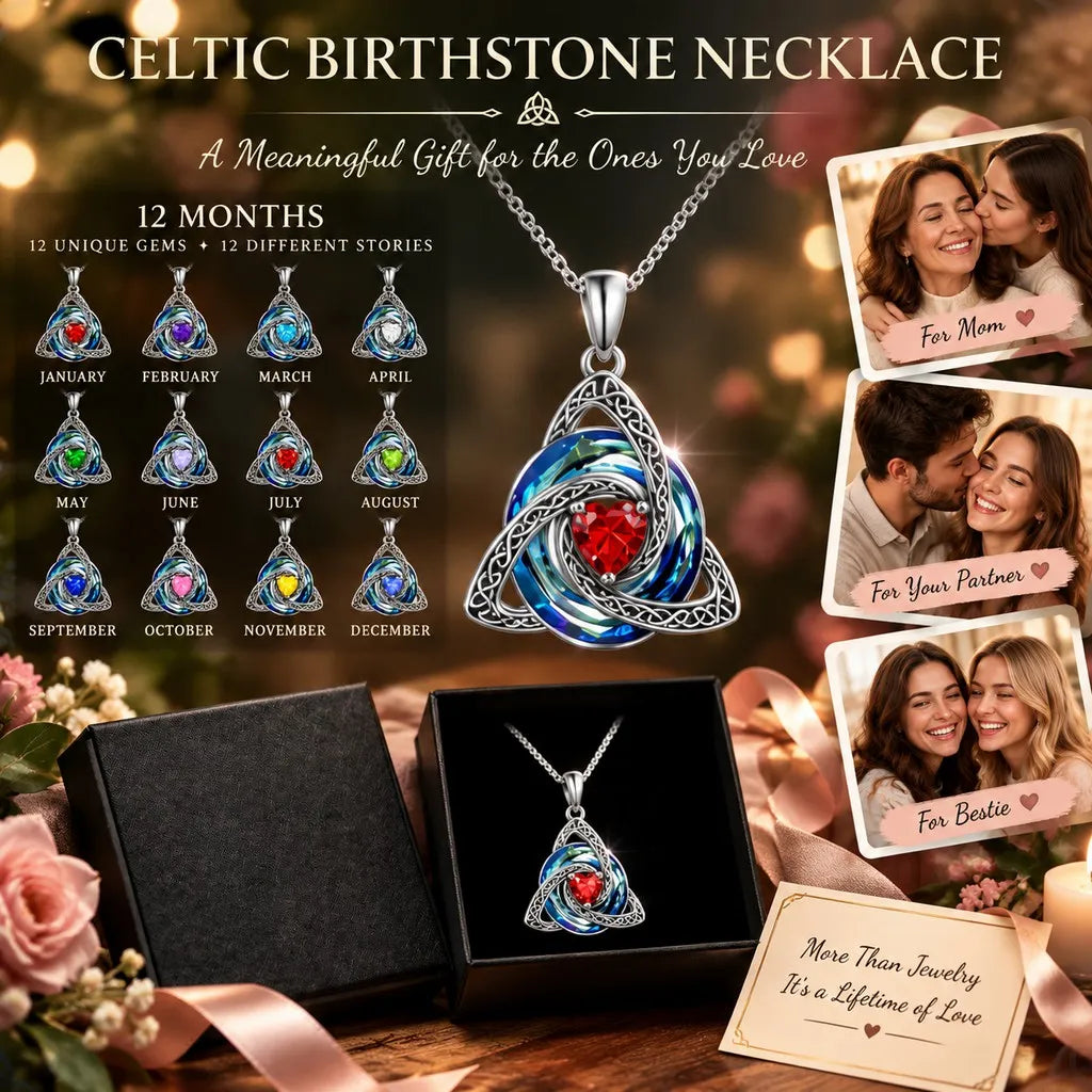 💎 Celtic Knot Birthstone Necklace for Women – A Meaningful Gift for Someone Special
