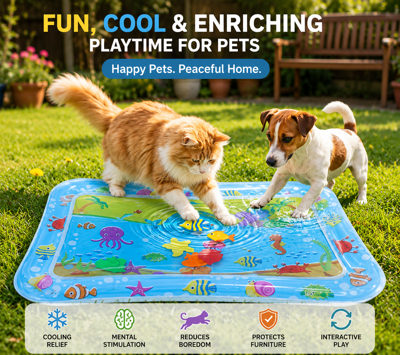 🚀2026 Hot Sale❄️Pet Water Sensory Mat❄️