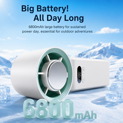 🔥Hot Sale❄️Upgraded Handheld Portable Turbo Fan with Ice Cooler & Variable Speed