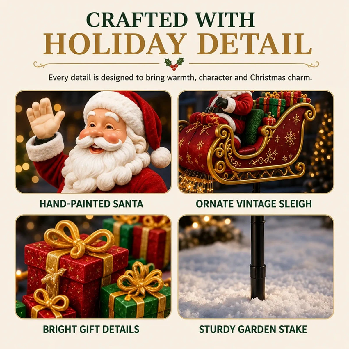 🎅Solar Santa Flying Sleigh Christmas Garden Light – Cascading Outdoor Holiday Decor