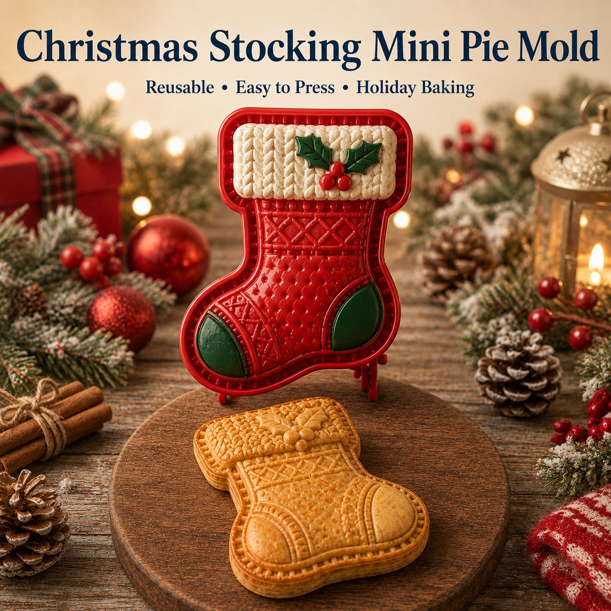 🏅Best Seller 🎄 9-Design Christmas Mini Pie Mold Collection 🥧✨