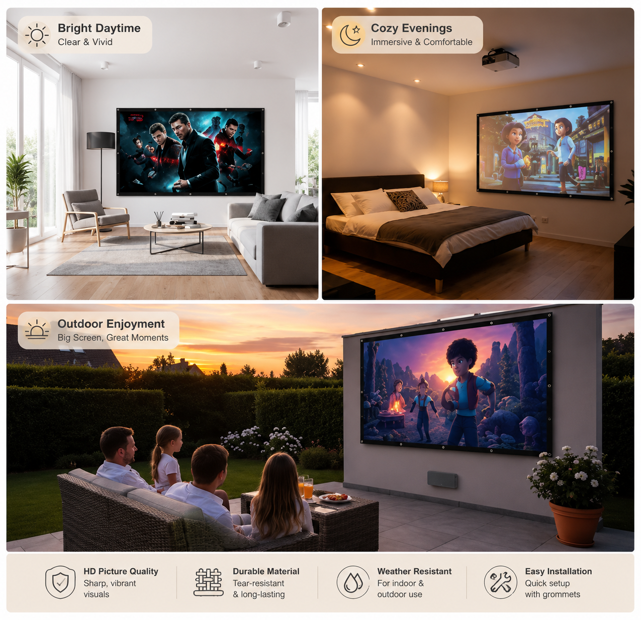 🔥 Last Day Promotion 🔥Ambient Light Rejecting (ALR) Projector Screen