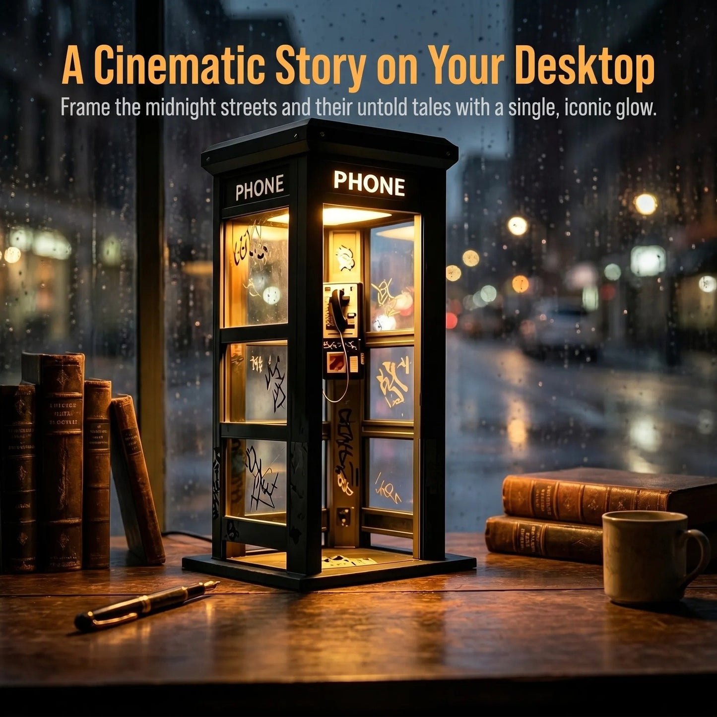 ⏰Last day Promotion🔥✨Vintage Phone Booth Ambient Lamp