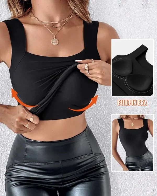 U-Ausschnitt Shapewear Tanktop mit integriertem BH