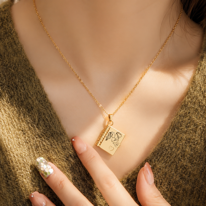 🎁 Last Day Promotion 🔥For Love - I Love You Book Necklace