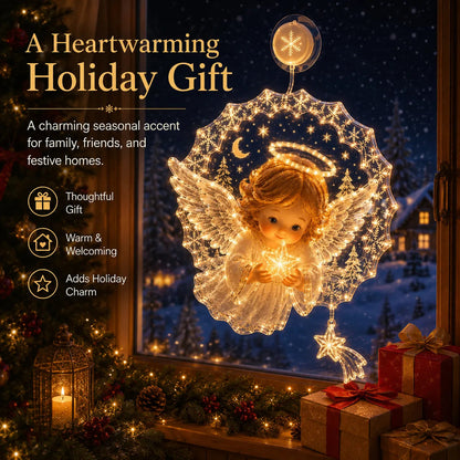🏅 2026 Best Seller ✨🎄Lighted Christmas Window Decoration with Suction Cup Flat Version | Warm LED Window Light with Double-Layer Design & Multiple Festive Styles ✨