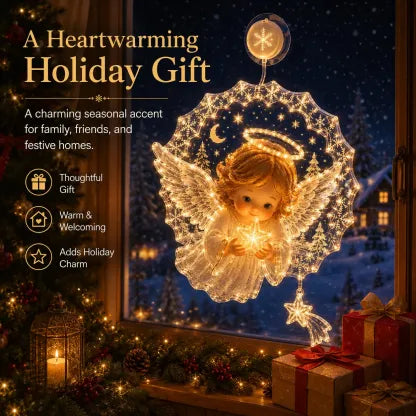 🏅 2026 Best Seller ✨🎄Lighted Christmas Window Decoration with Suction Cup Flat Version | Warm LED Window Light with Double-Layer Design & Multiple Festive Styles ✨