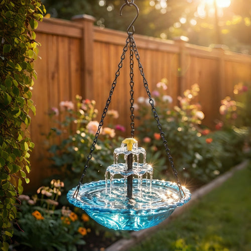 ⏰️Last Day Promotion ⚡️ Flash Sale 🎁 Solar Cascade Hanging Bird Bath Fountain