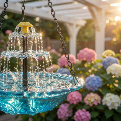 ⏰️Last Day Promotion ⚡️ Flash Sale 🎁 Solar Cascade Hanging Bird Bath Fountain