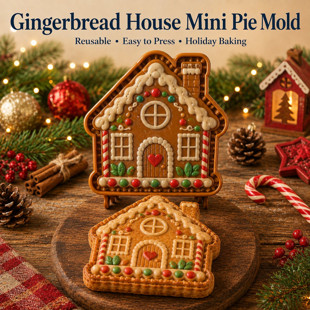🏅Best Seller 🎄 9-Design Christmas Mini Pie Mold Collection 🥧✨
