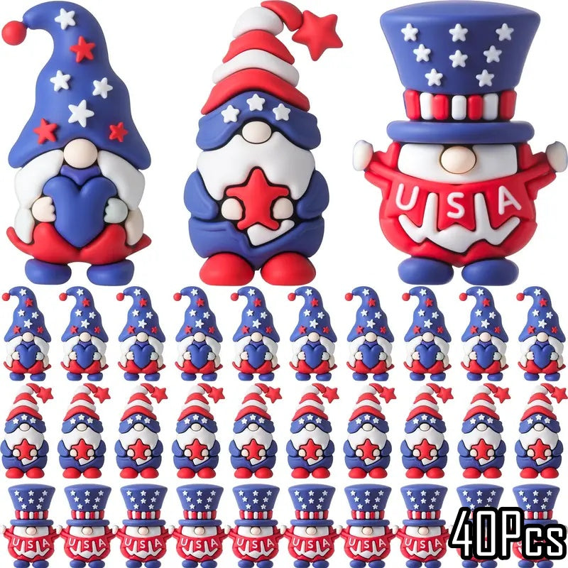 ⏳Zeitlich begrenztes Angebot🎁 (40er Set) Patriotische Zwergenfiguren 4. Juli Geschenk