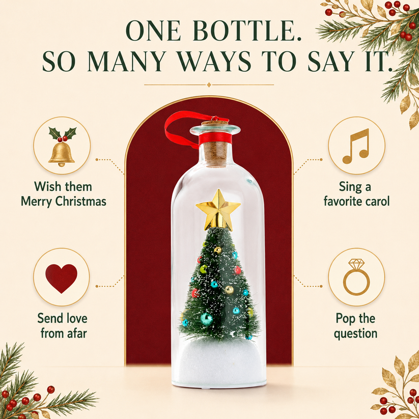 🎁Recordable Christmas Tree Keepsake – Personalized Voice Message Gift