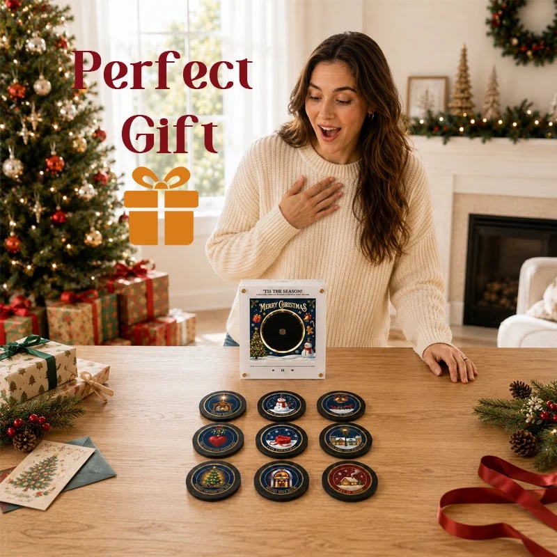 🎅 Interactive Christmas Music Fridge Magnet: Plays 9 Classic Songs for Festive Kitchen Decor! 🎵✨
