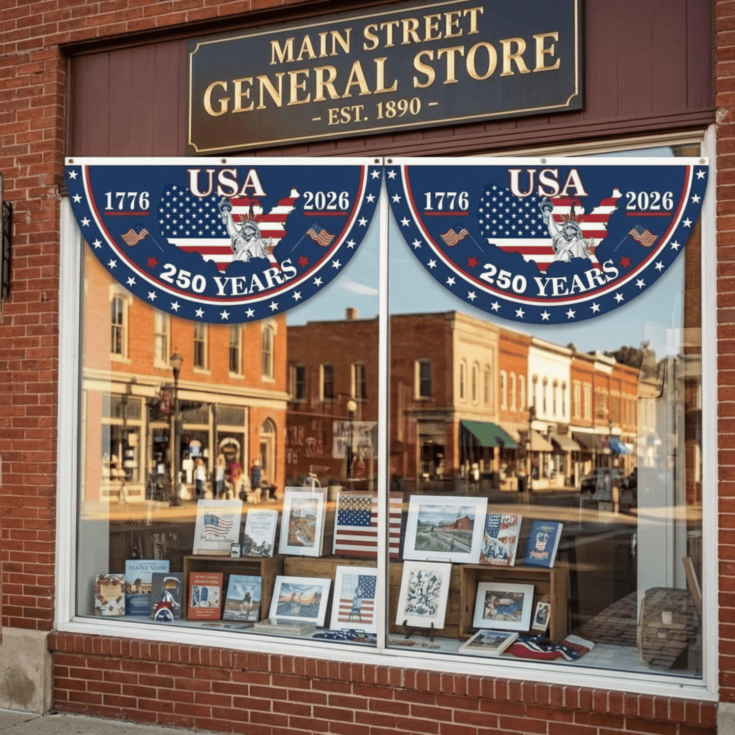 ⏰Last day Promotion🏆🗽USA 250th Anniversary Flag Half Round Banner🦅