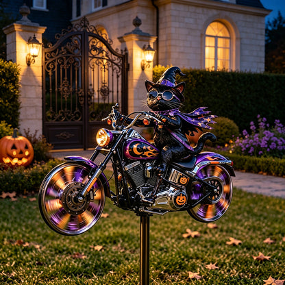 🎃 BikerSpooky Halloween Motorcycle Garden Windmill 🏍️