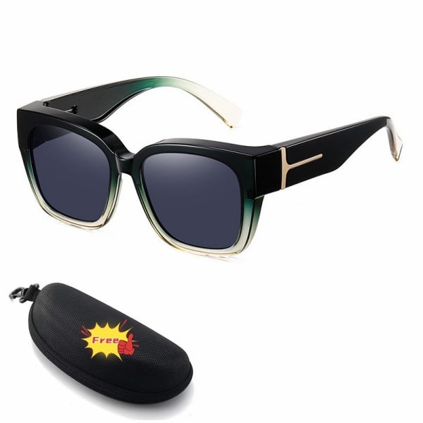 🕶️ Polarized Sunglasses for Women – UV400 Protection, Floral Frame, Fit Over Prescription Glasses