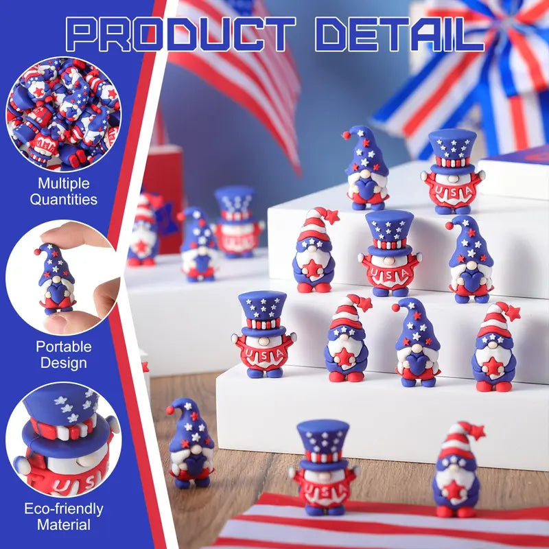 ⏳Zeitlich begrenztes Angebot🎁 (40er Set) Patriotische Zwergenfiguren 4. Juli Geschenk